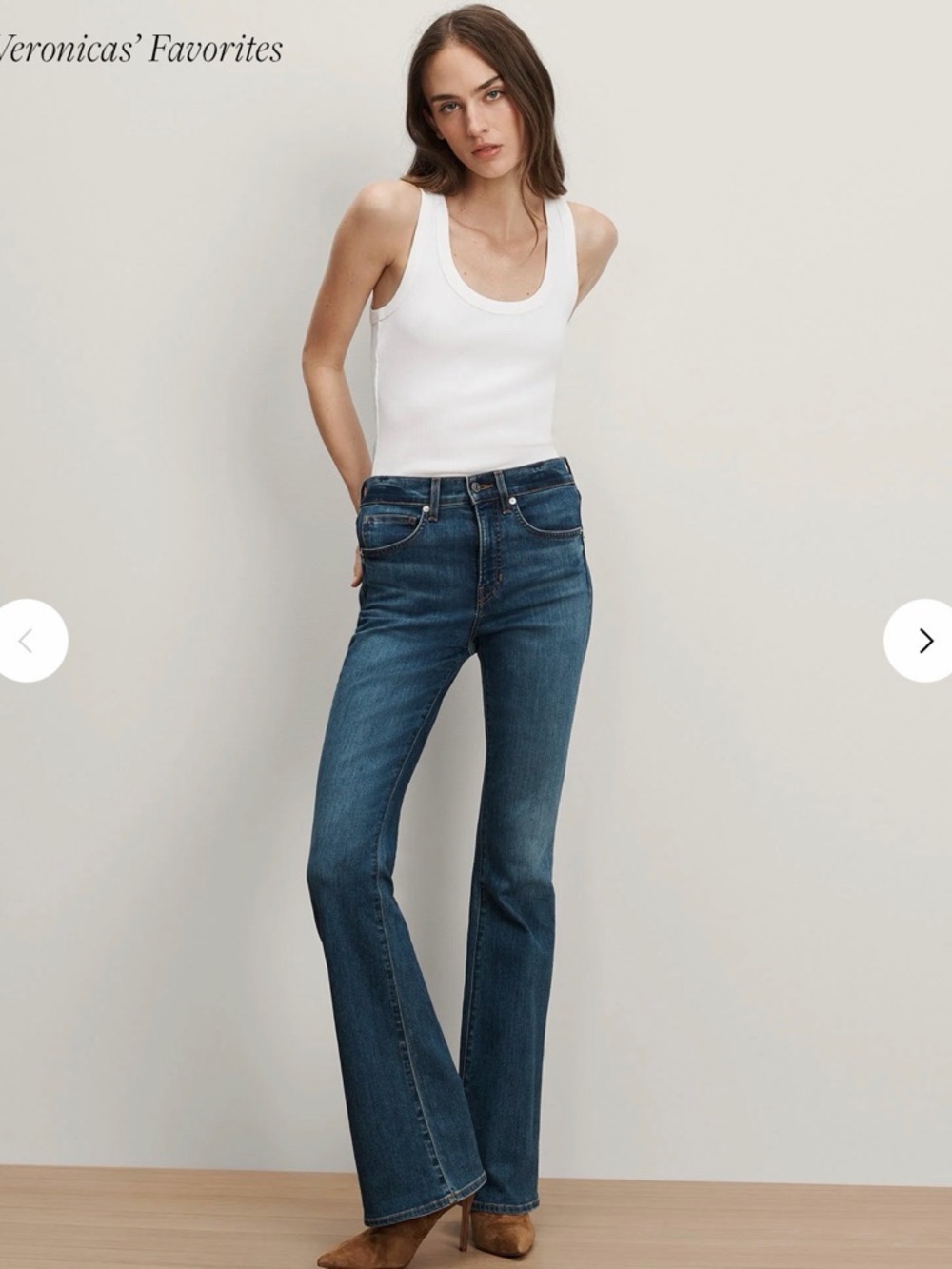 Veronica Beard Beverly High-Rise Skinny Flared Jeans in Medium Blue Wash